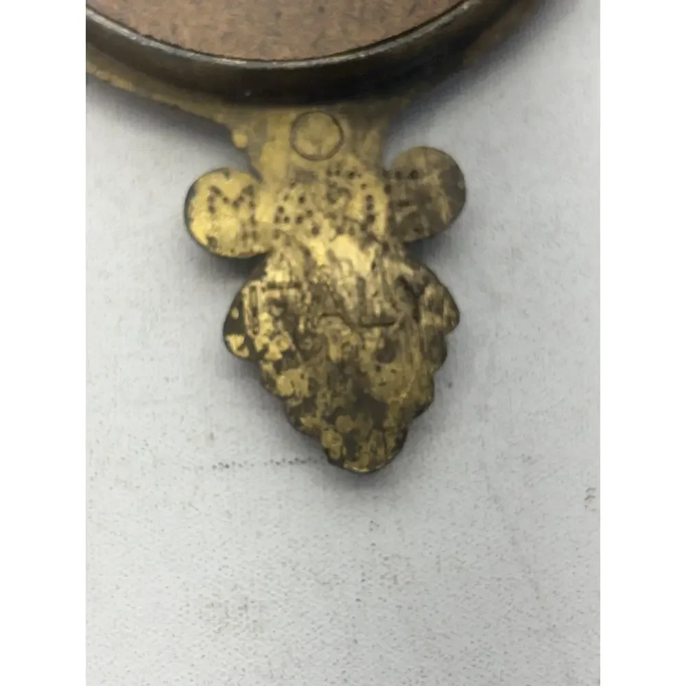 Pair Of Vintage Italy Frames Victorian Girls Small Ornate Antique Gold Brass